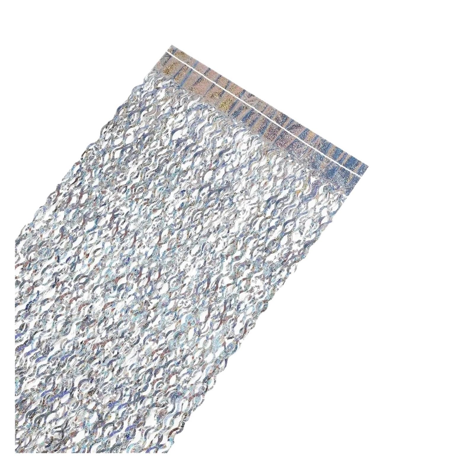 Tinsel Curtain Party Backdrop 1x2M Tinsel Foil Fringe Curtain Backdrop Wall Curtains for Under the Party Decoration(B Silver)