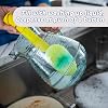Scrub Daddy Dish Wand Scrubbing Brush with Handle, Soap Dispensing Dish Brushes, Texture Changing Washing Up Sponges With Liquid Dispenser, Scrubber with Scraper & Detachable Head Sponge, Pink