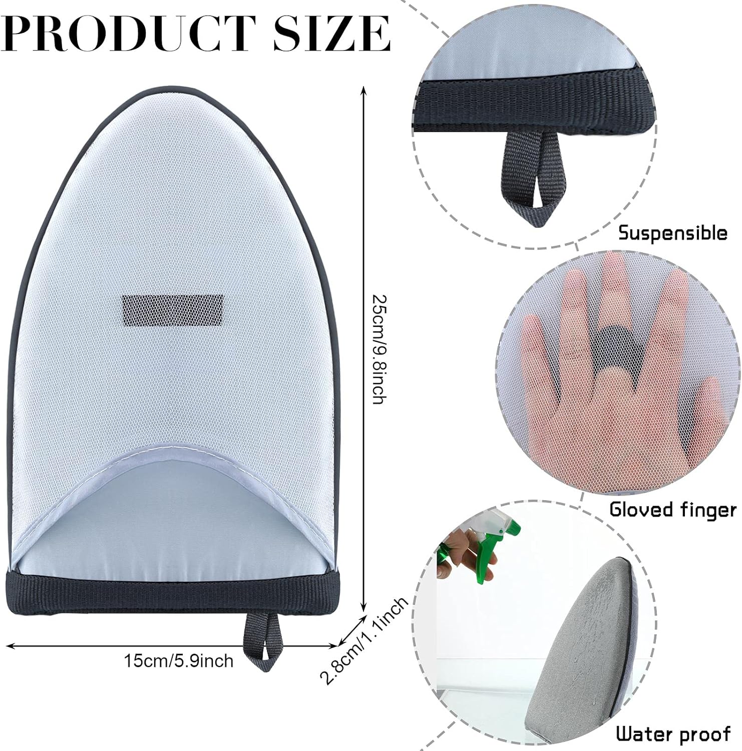 Honeydak 3 Pieces Heat Resistant Steamer Ironing Gloves Mitt Waterproof Cloth Gloves Complete Care Anti Steam Gloves Garment Protective Gloves for Steam Irons Clothes Garment Steamers (Pointy) : Home & Kitchen