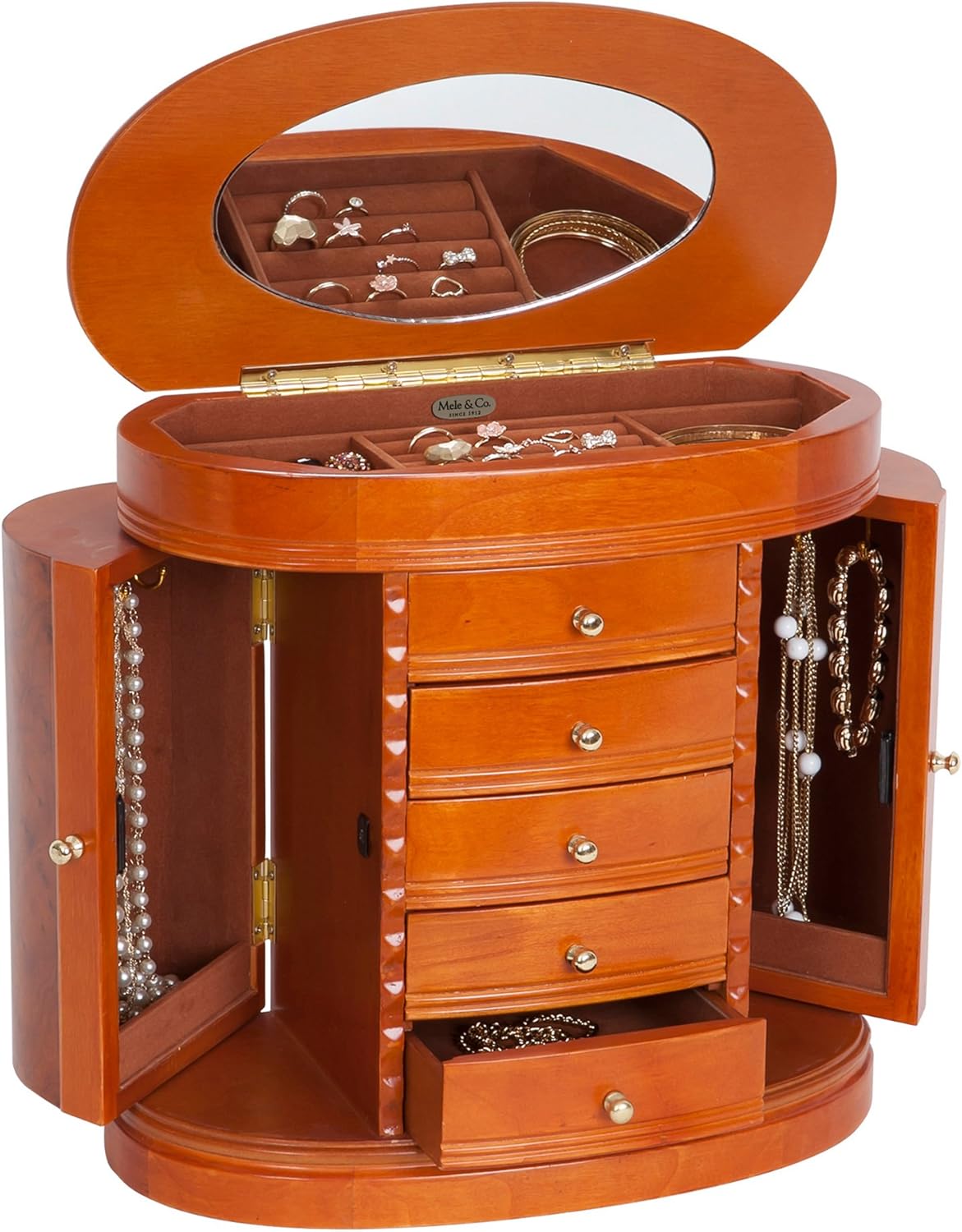 Bеѕt Cуbеr Mоndау 🔥 Mele & Co. Trinity Jewelry Box, Walnut