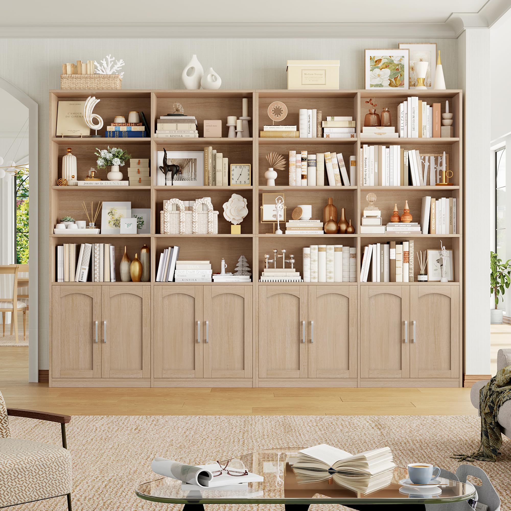 FirFurd 185.5 cm Libreria da Parete a 6 Ripiani, Libreria Verticale a 12 Scomparti, Scaffalatura Portaoggetti, Scaffale per Libri in Legno per Studio,Soggiorno,Ufficio,115x27x185.5 cm (Bianco)