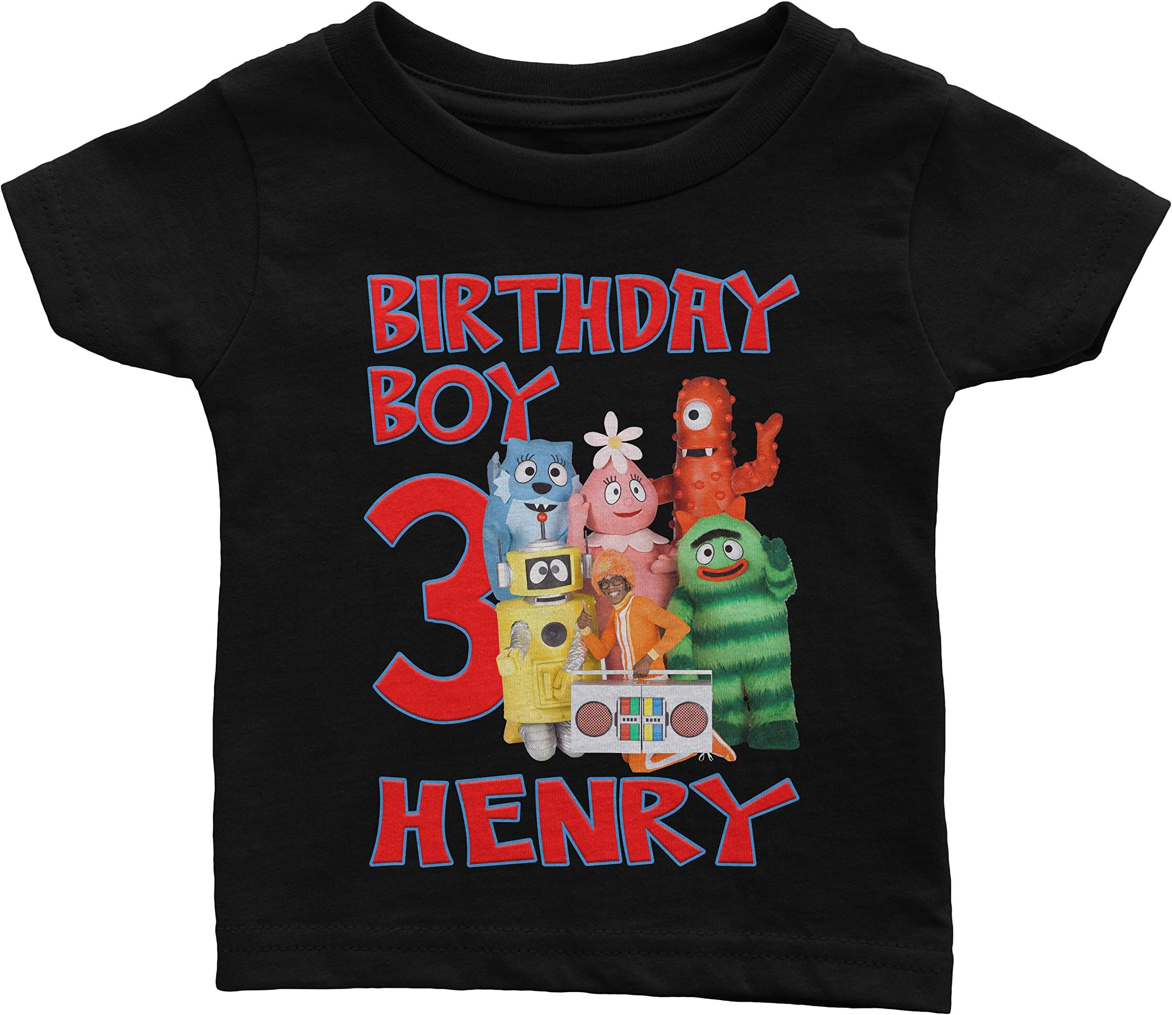 ThreadzFamily Personalize Yo Gabba Gabba Birthday Shirt