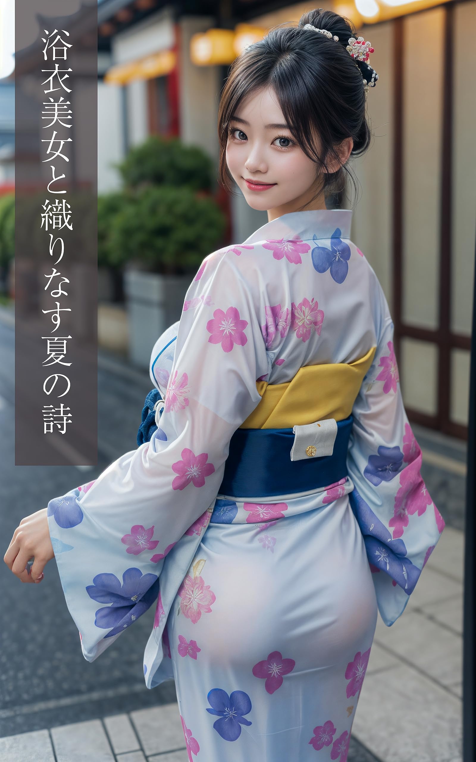 Yukata Beauty and the Weaving Summer Poem poésie textile du Japon