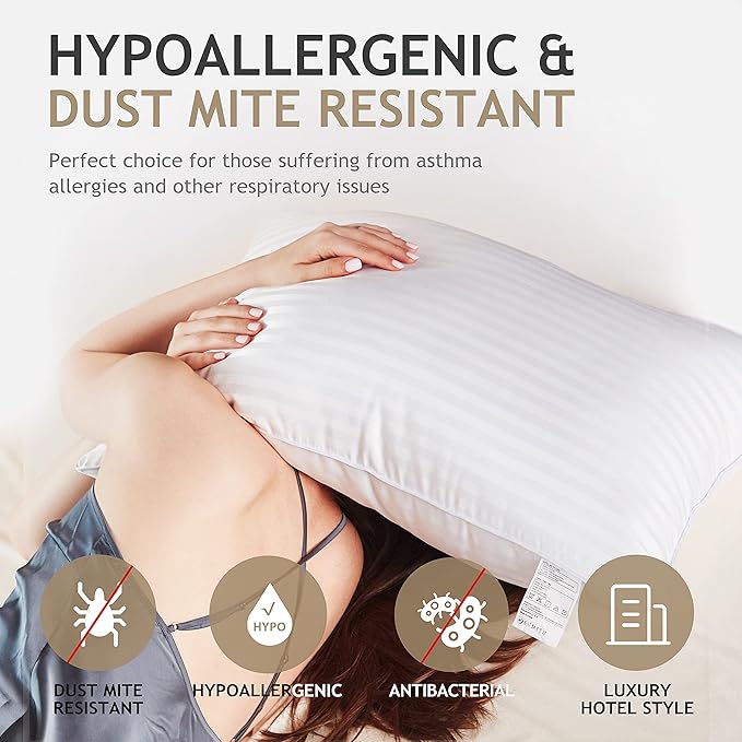 Set 2 Almohadas Firme Tamaño King 91 x 51 cm miniatura 2