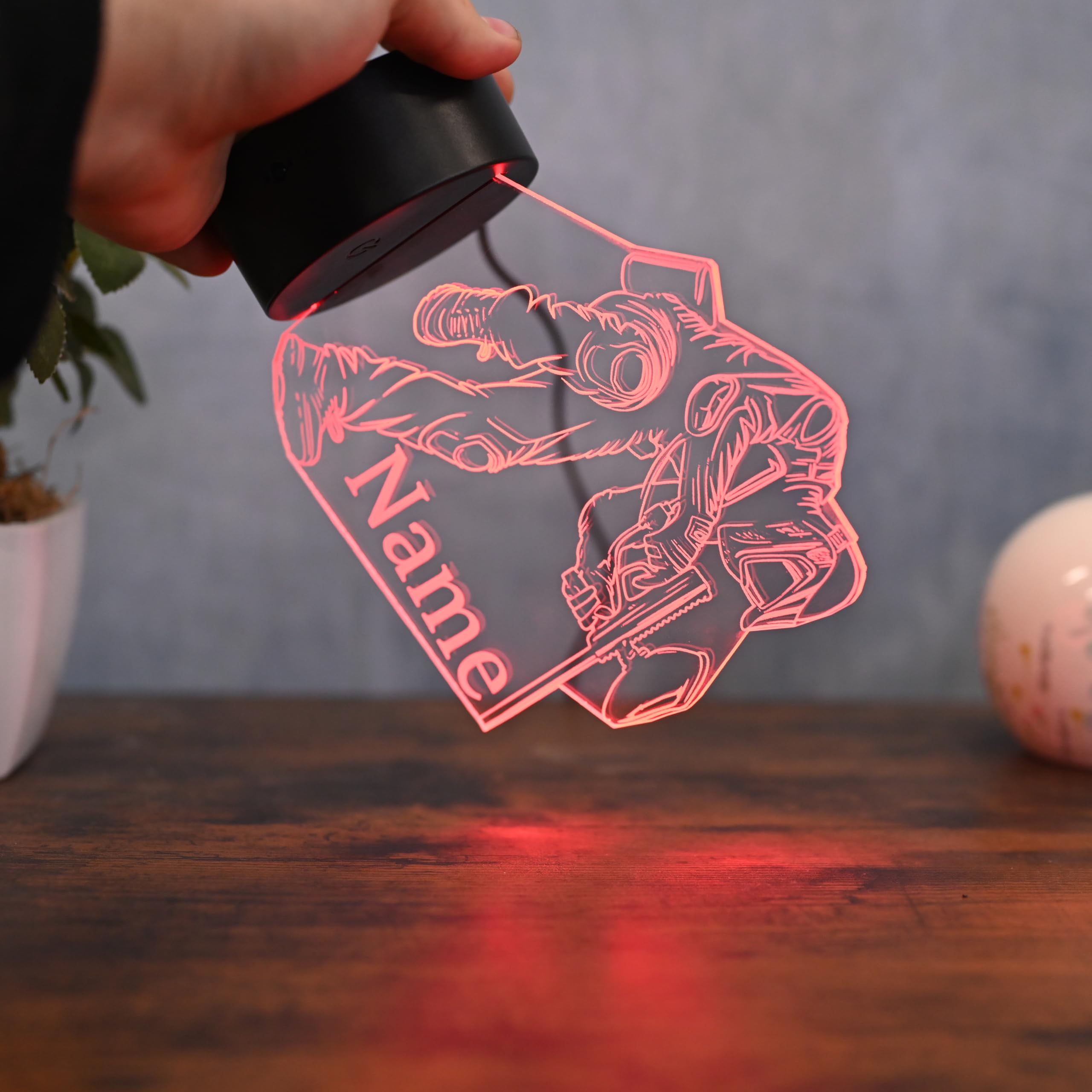 Paintball Lampe – LED Licht für Paintball Spieler – Personalisiertes Geschenk – Paintball Team Logo und Grafik – Paintball Deko und Motiv