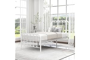Sturdy Twin XL Metal Bed Frame with Headboard and Footboard