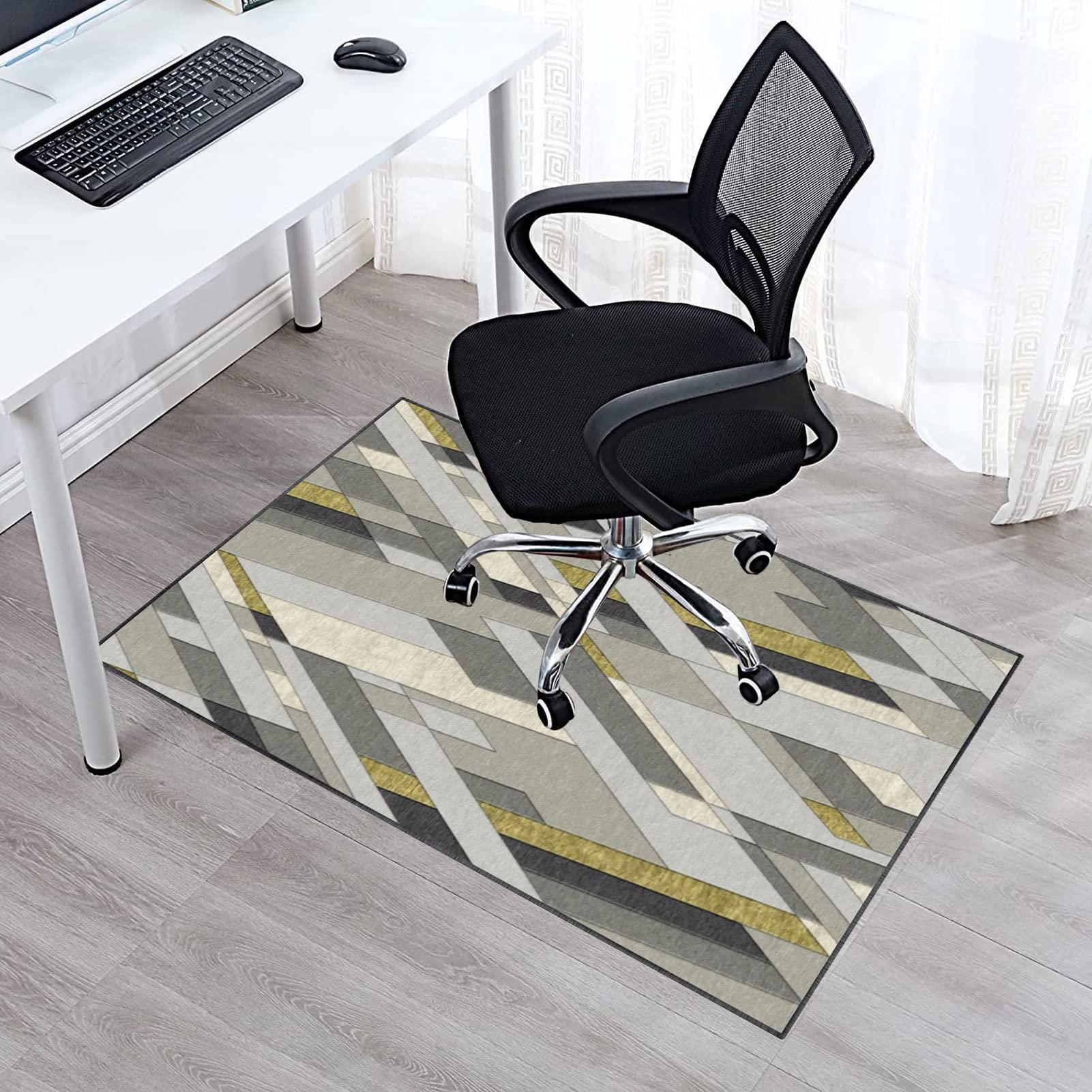 Tappetino per sedia da scrivania per pavimenti in legno massello, 90 x 140 cm, protezione multi superficie, tappetino per sedia da gioco