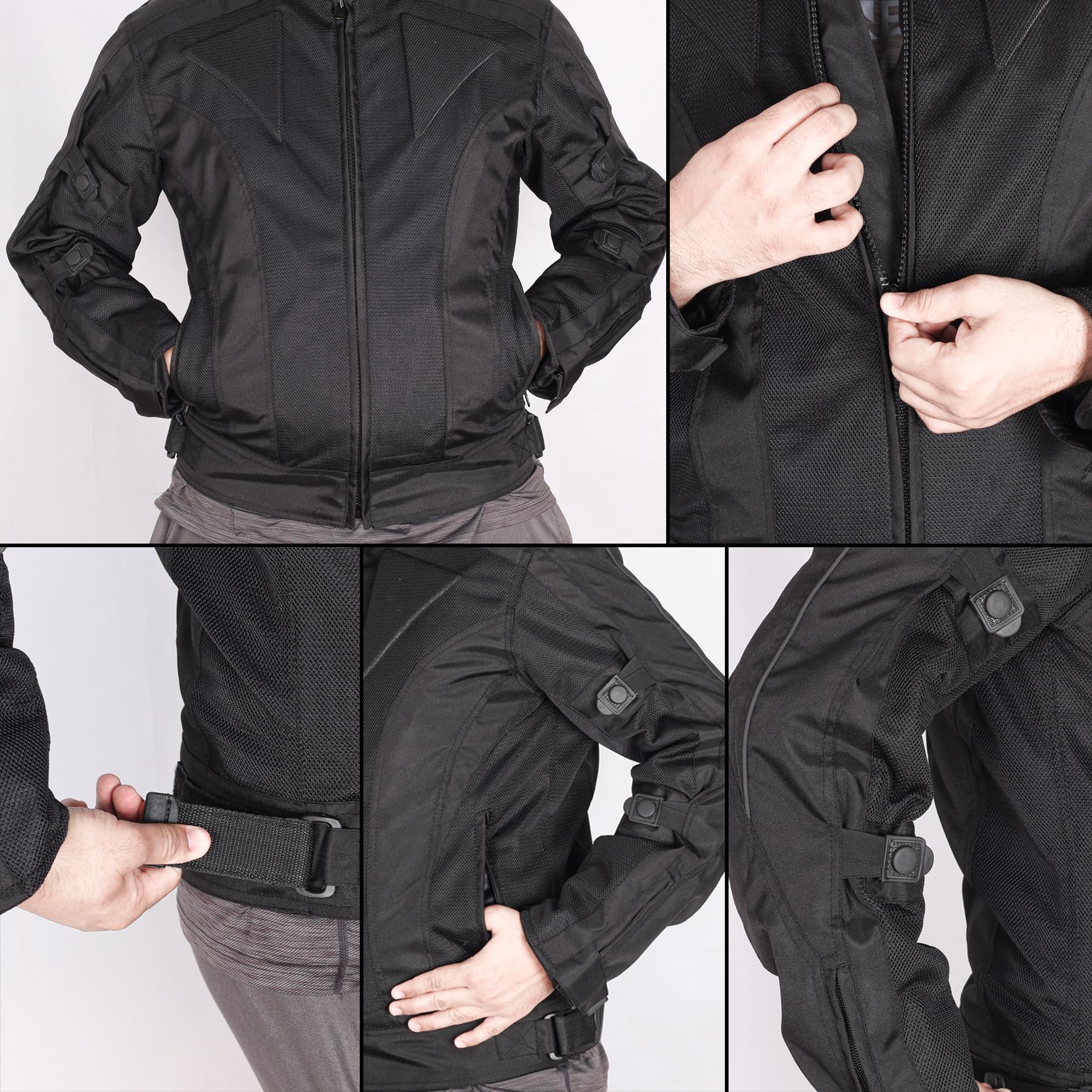 Bikers Gear Australia - Giacca da moto estiva da uomo, leggera, in rete Chicane, ventilata, con armatura CE 1621-1