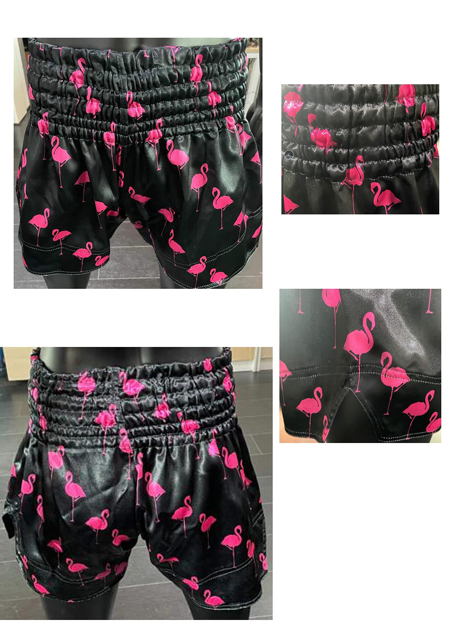 yowming Cross Training Boxing Shorts for Men and Women - Cherry Print Pant for Boxer MMA Yoga Running Training Workout Trunk