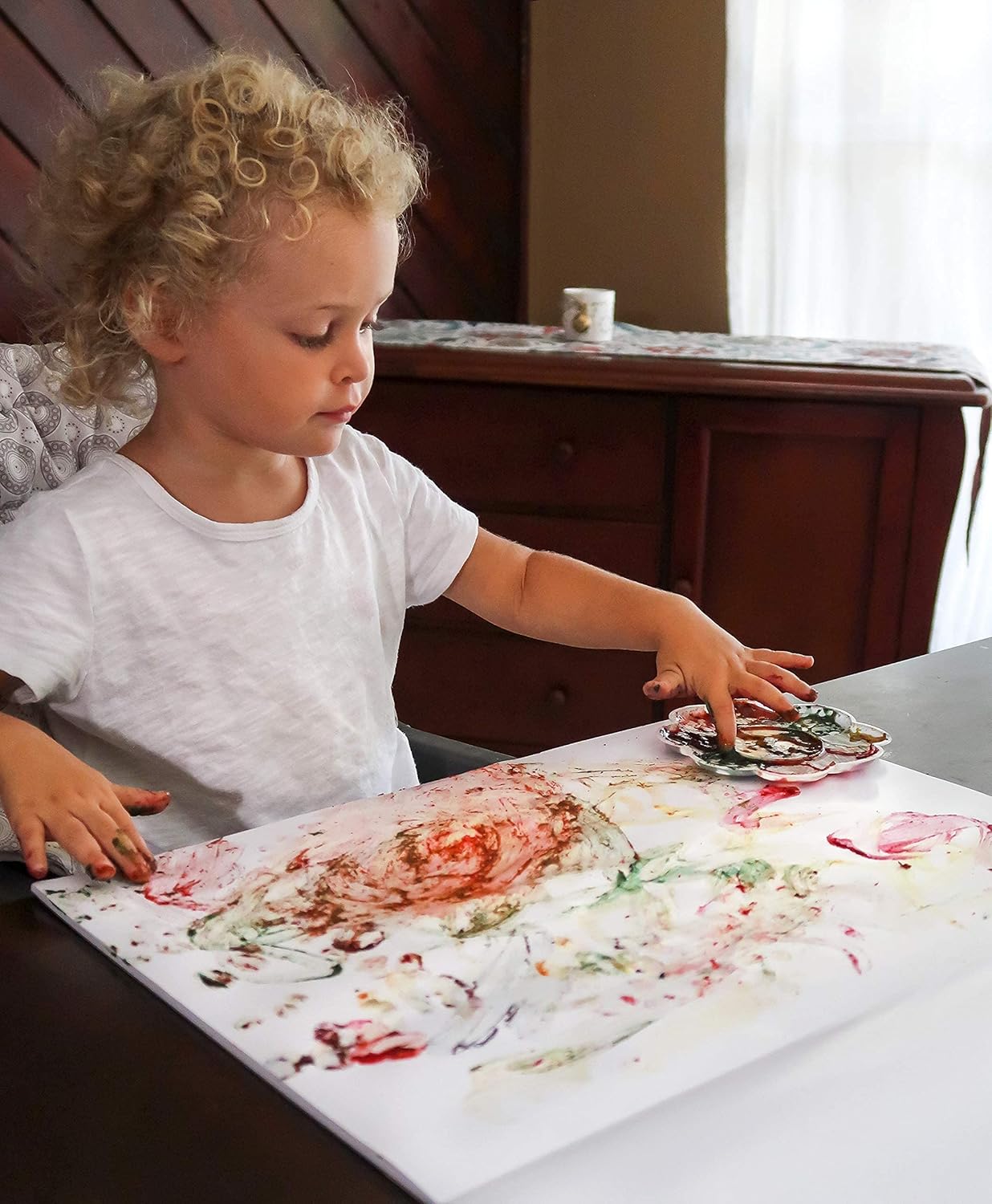 Finger Paints for Toddlers, Vegan Art Pad 60 Sheets, Made in USA