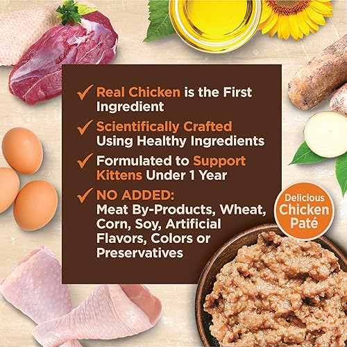 Miniatura 5 de Wellness CORE Tiny Tasters - Alimento húmedo para gatitos, alimento natural completo y equilibrado para mascotas, hecho con carne real, bolsa de