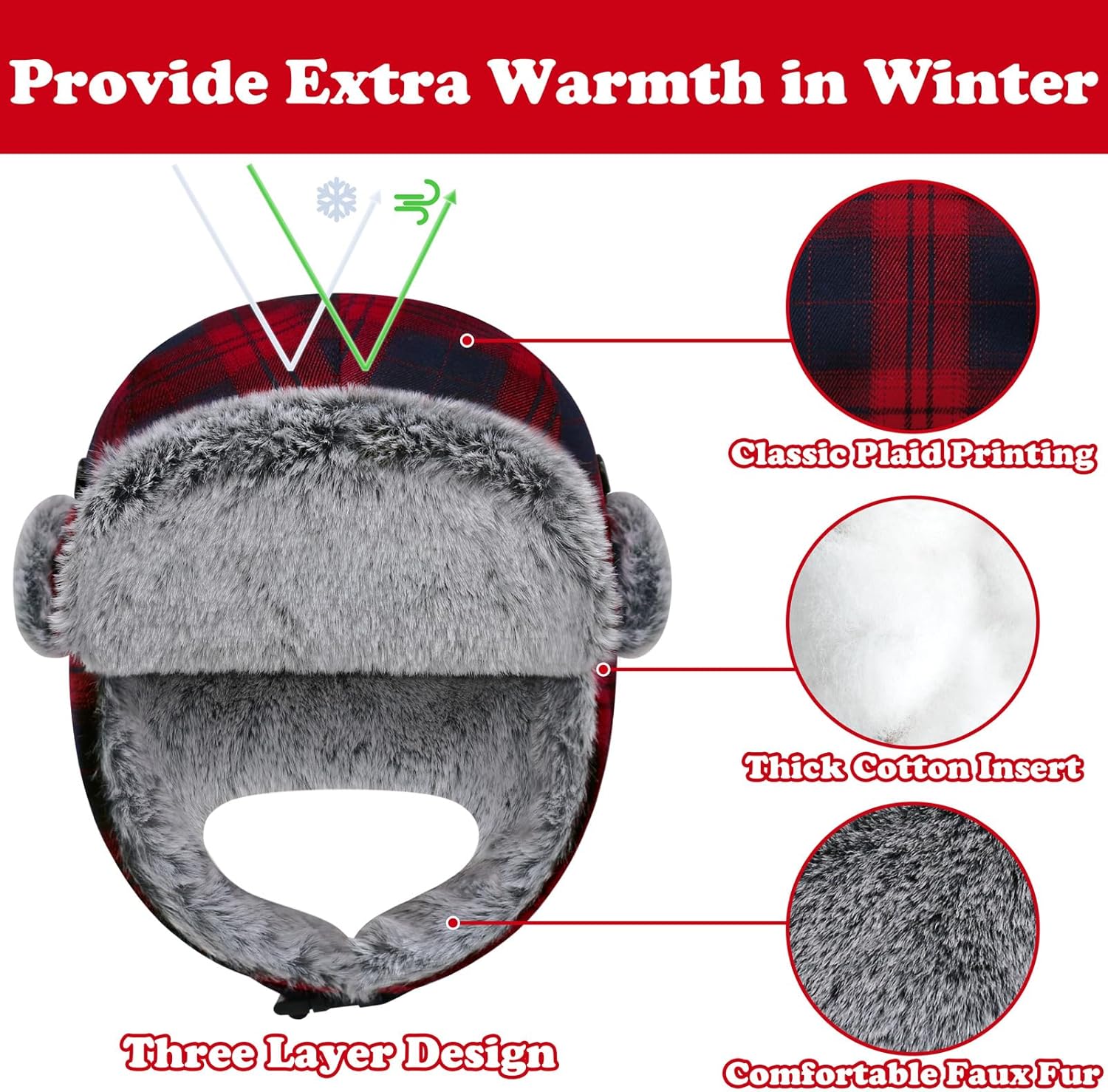 Sarfel Toddler Winter Hat Warm Fur Fleece Baby Boy Winter Hat Kids Trapper Hat Toddler Snow Hat Girls Winter Hat with Earflap - Image 5