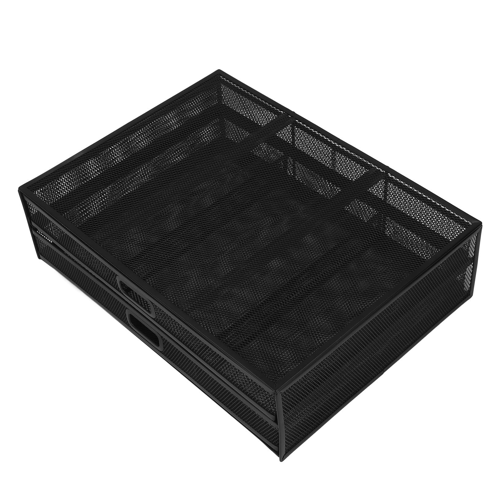 Jeanoko Podstawka Pod Monitor z szufladą zapewniającą Ergonomiczne oglądanie. Duża przestrzeń do Przechowywania Organizer na Biurko z Metalowej Siatki do Domowego Biura 40,4 Cm