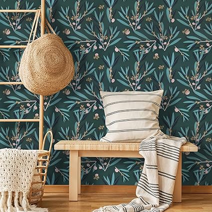 Amazon 壁紙シール 花柄 リメイクシート はがせる 厚手 インテリア シール のり付き 幅41cmｘ長さ5m リフォームシート カッティングシート ウォールステッカー ふすま クロス 模様換え Diy 防水防汚 防カビ おしゃれ エレガント 北欧風 装飾シート 壁補修 りビング 子供