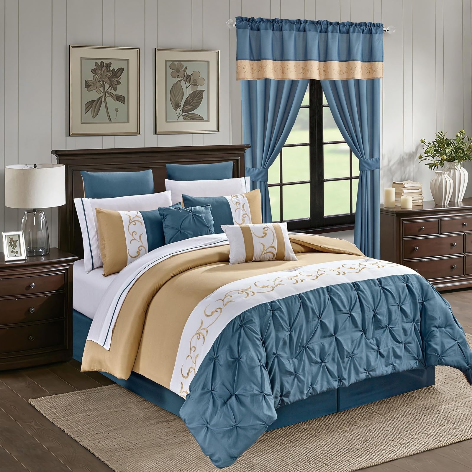 Stoneberry Home Hotel Collection 12-Pc. Bedding Set Full Polyester Serenity