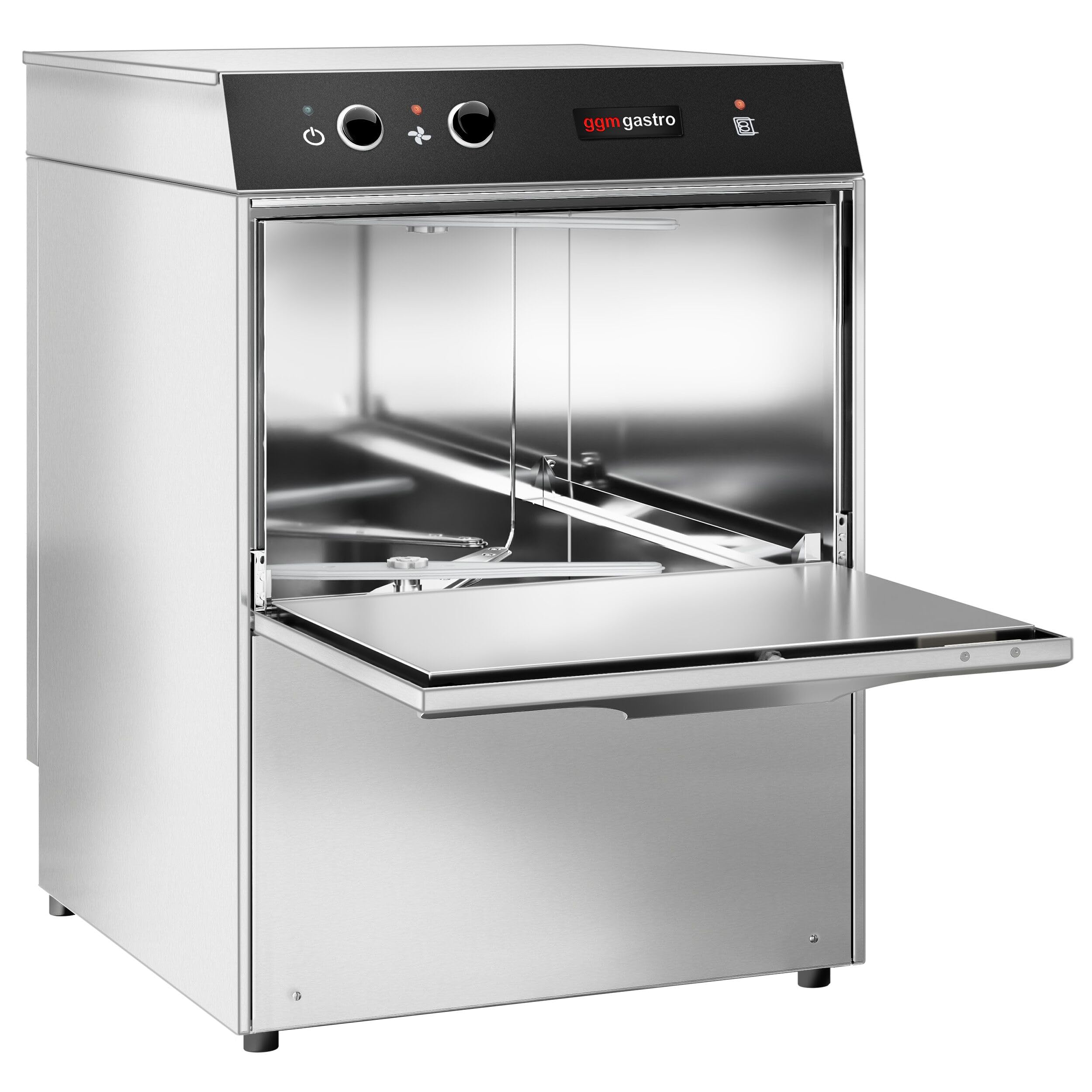 GGM Gastro Gläserspülmaschine 2,77 kW 350x350 mm | Doppelwandige Bauweise, unterbaufähig, integrierte Laugen- und Klarspülerpumpe, effizientes Doppelfiltersystem