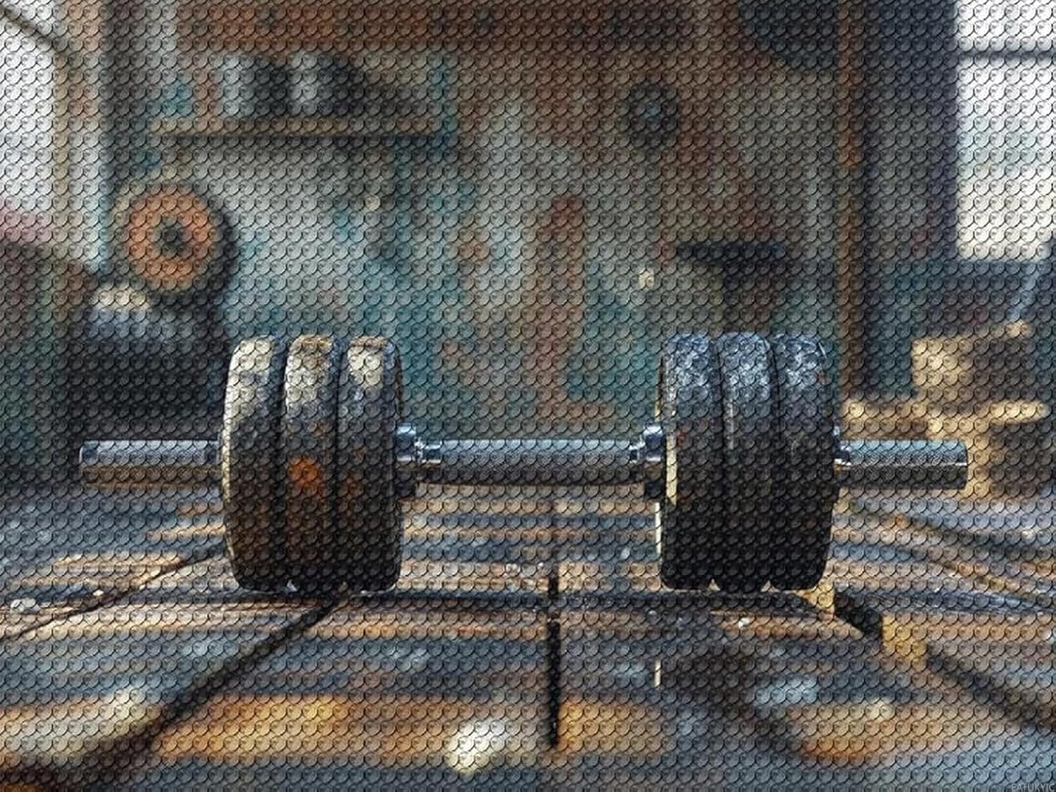 EATUKYIC Sports Barbell Diamond Painting Art Kit for Adults Sports DIY Diamond Art Painting for Beginners Full Drill Round Gem Art Painting for Crafts Home Wall Decor 12x16 inch