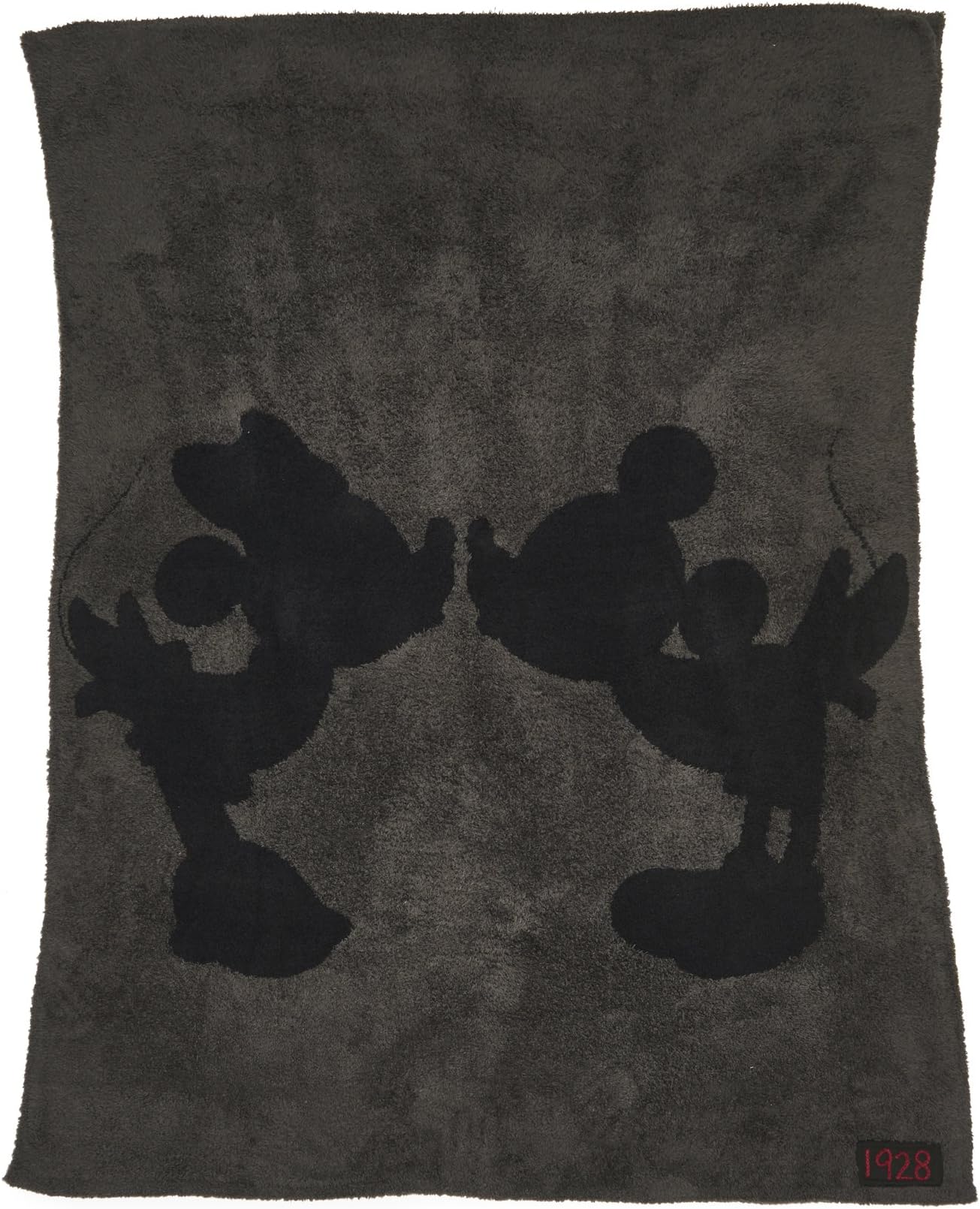 Barefoot Dreams CozyChic Classic Mickey and Minnie Mouse Throw Disney Series Carbon/Black, 54" W X 72" L (D103)