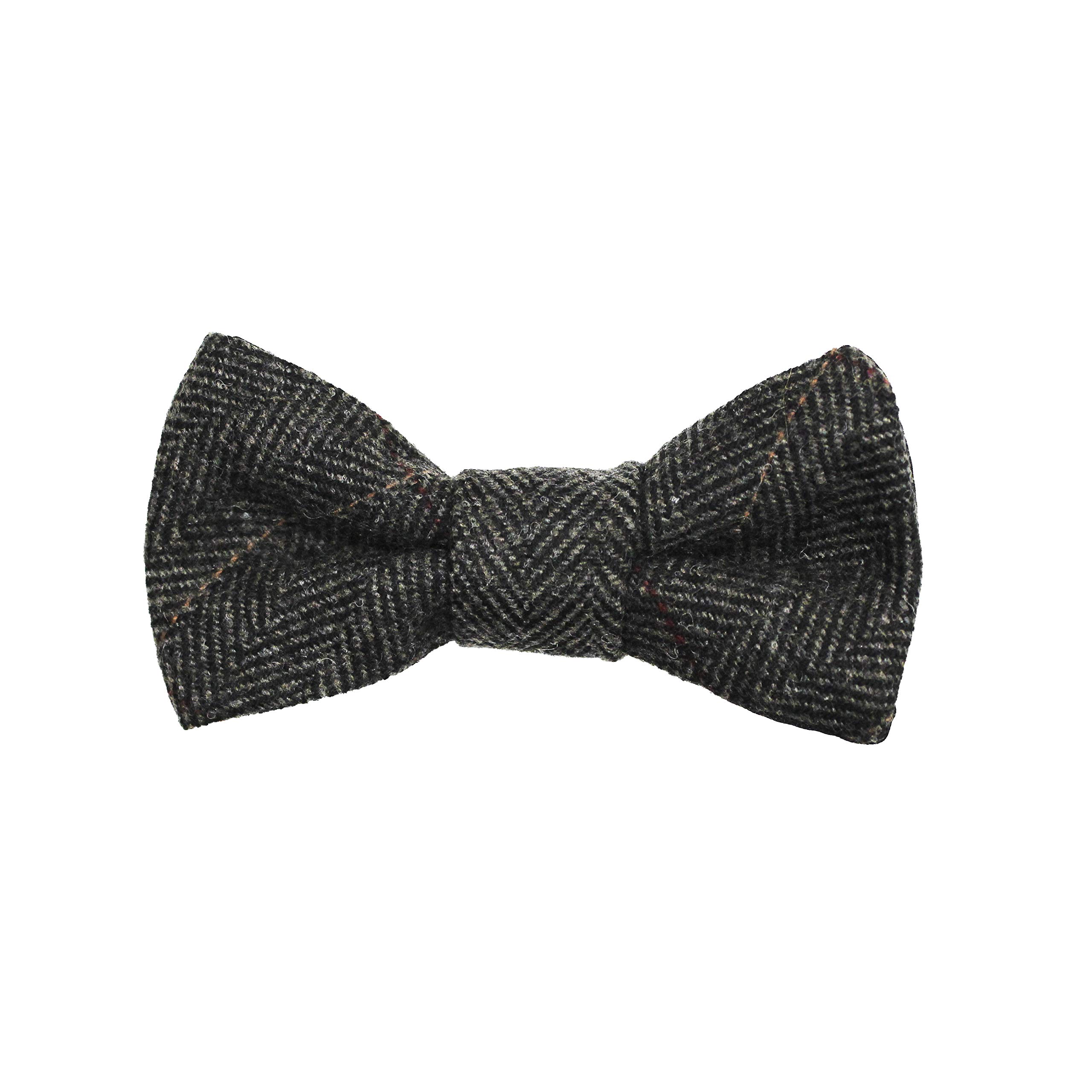 Heritage Traditions Tweed Bow Tie (Grey Herringbone)