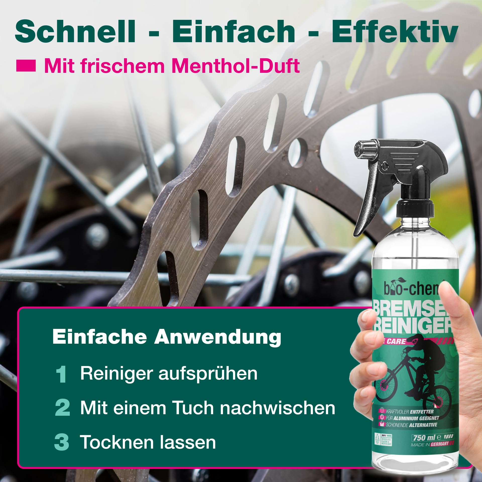bio-chem Bremsenreiniger Spray 5L für Auto & Fahrrad | Entfetter für Scheibenbremsen | auch als Kettenreiniger, Motorreiniger und Fettlöser