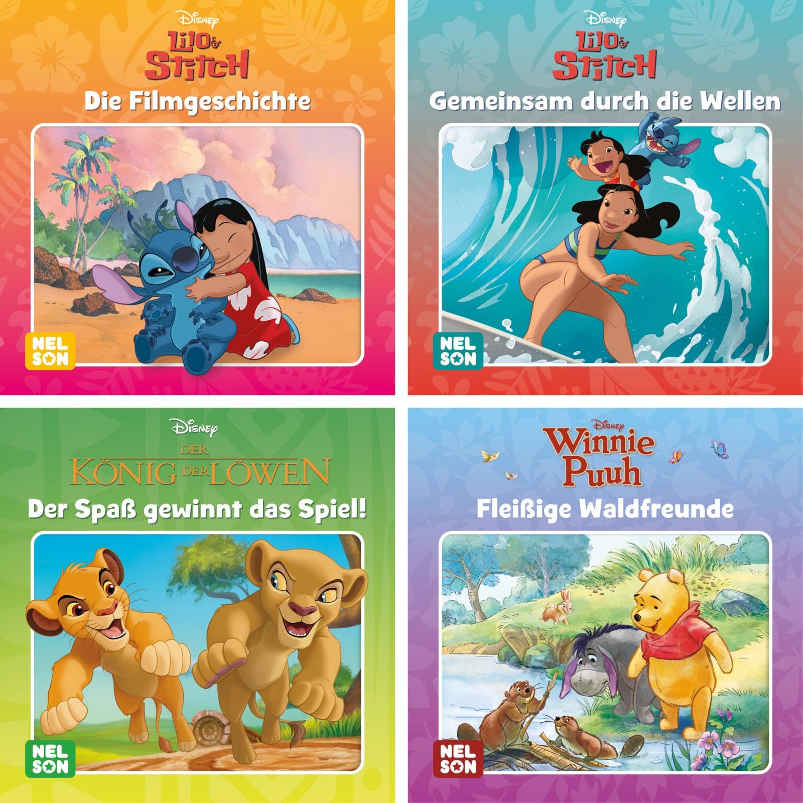 4er-Set Maxi-Mini 56: Disney Klassiker: Geschichten ab 3 Jahren mit Stitch, König der Löwen und Winnie Puuh im Mitnahmeformat (Nelson Maxi-Mini)