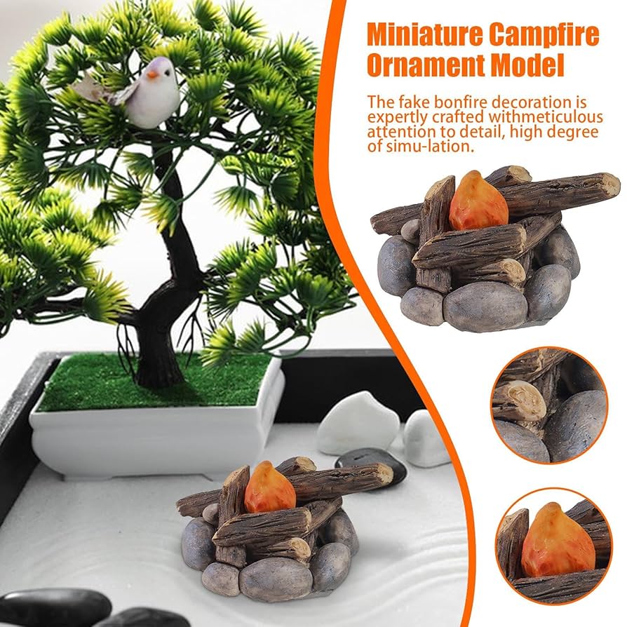 ガラス細工　ミニチュア　キャンプファイヤー 家のミニチュア,1:12スケール,ファイヤーキャンプモデル,ヴィラ