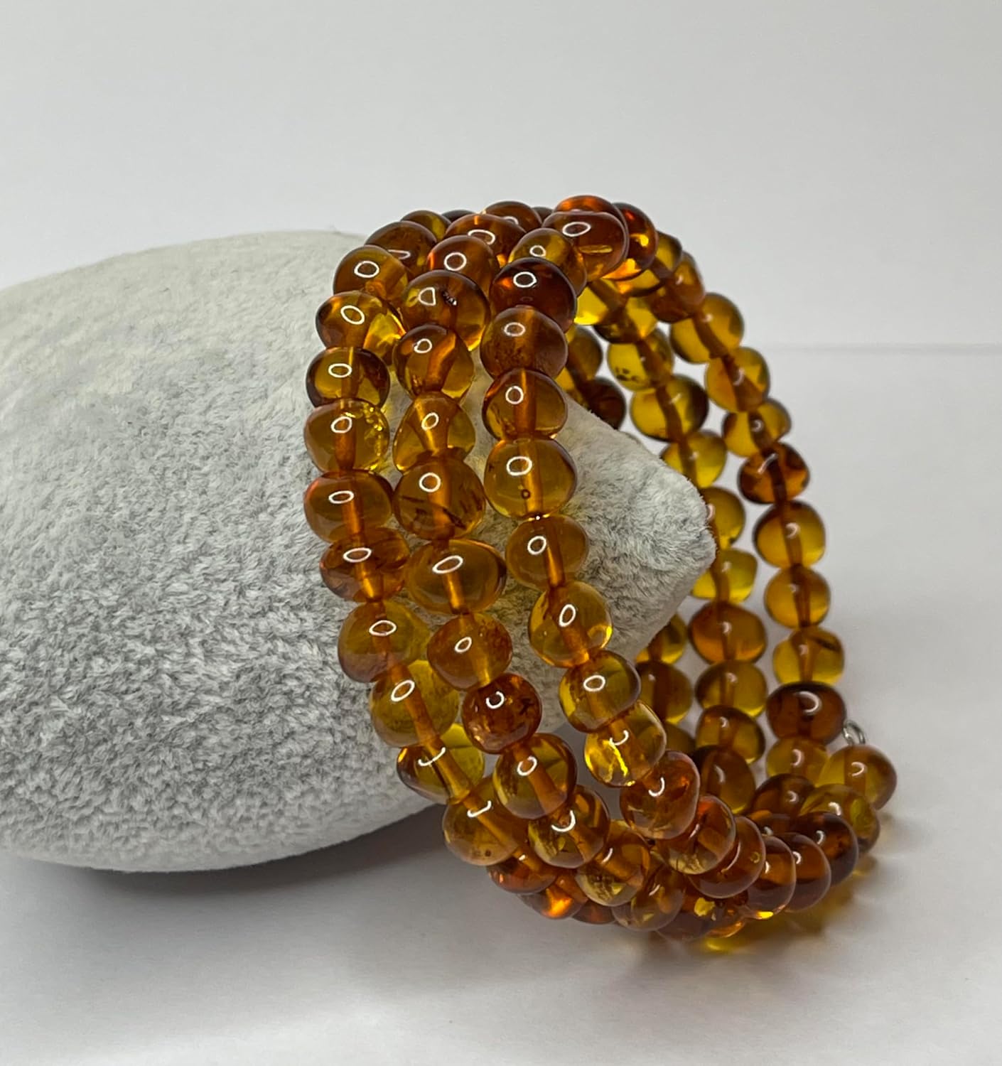 Natural Baltic Amber Women's Bracelet. Natural Amber Bracelet for Adults.Handmade Amber Beads Bracelet.
