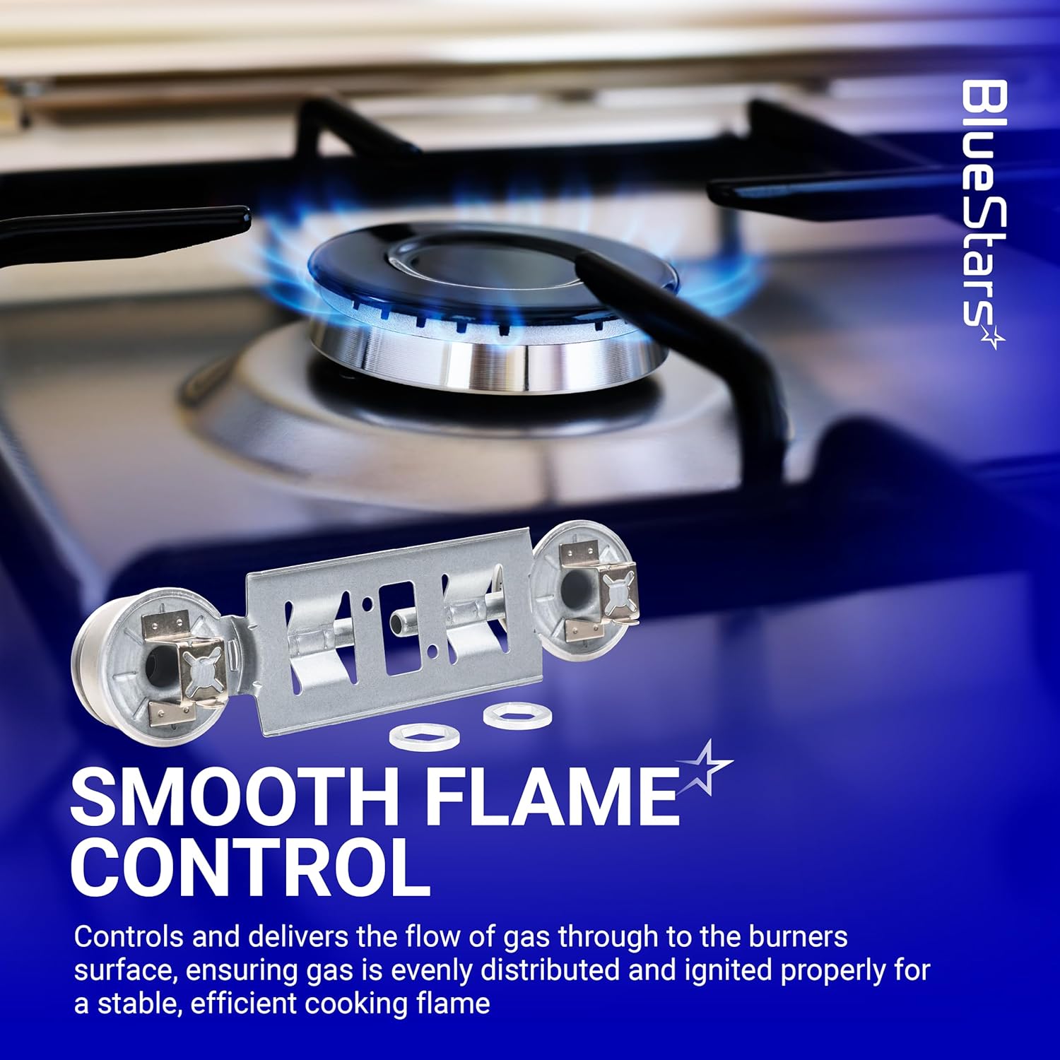 BlueStars WB16K10026 WB29K17 Double Burner Assembly Replacement - Compatible with G.E Kenmore Hot.point Ranges - Replaces 868697 AP2633210 WB16K10003 65932 PS232404 - PACK OF 2