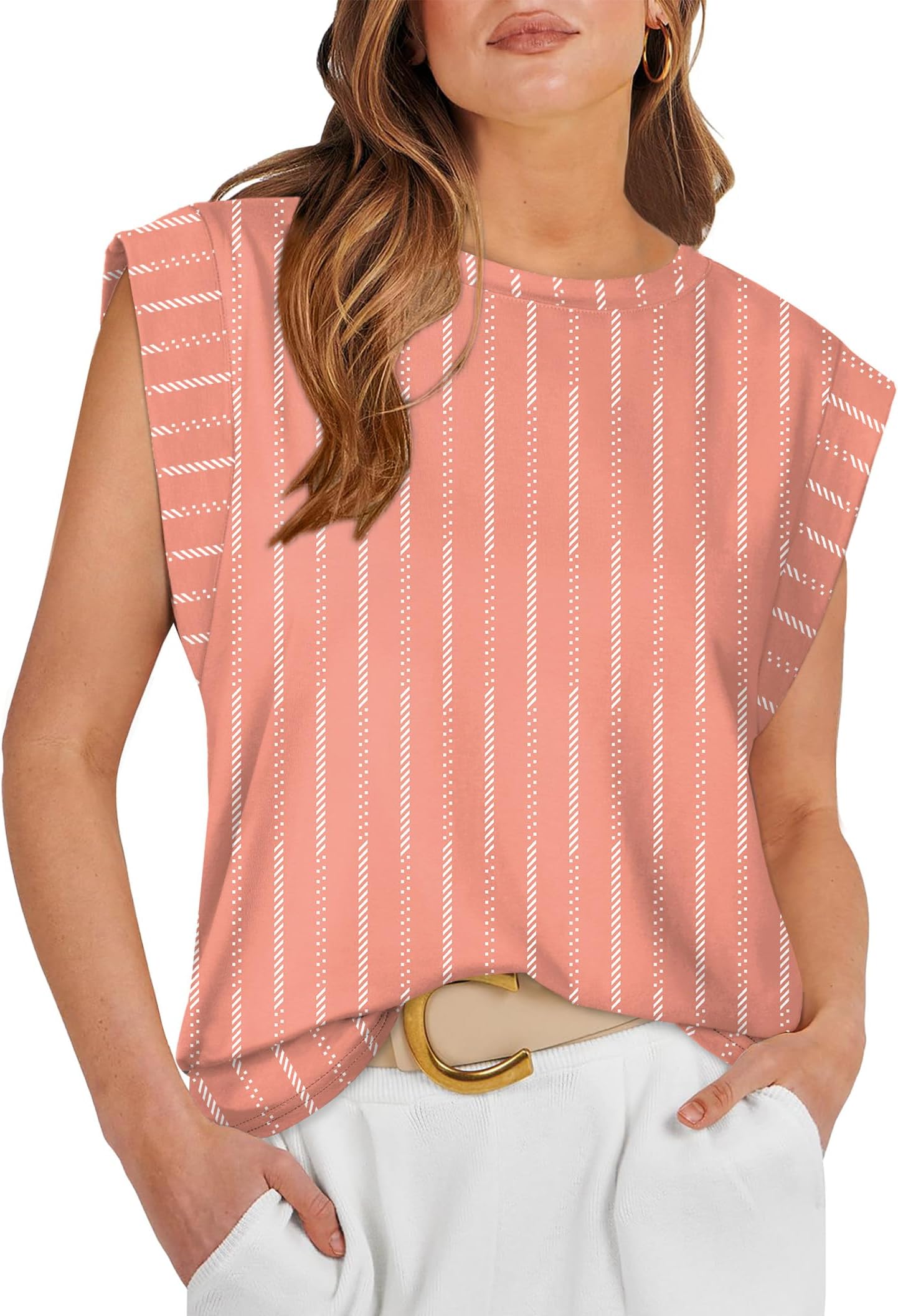 WIHOLL T-Shirt Tops Damen mit V-Ausschnitt Kurzarm