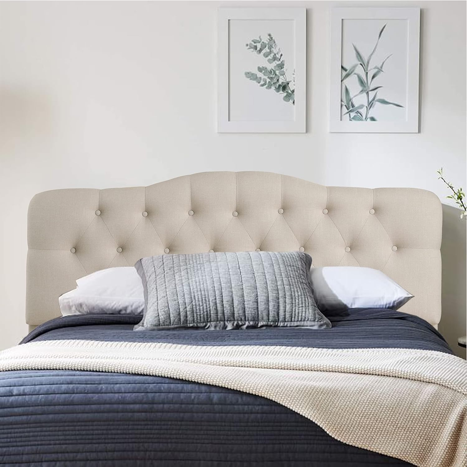 Rosevera Givanna Adjustable Heigh Headboard with Linen