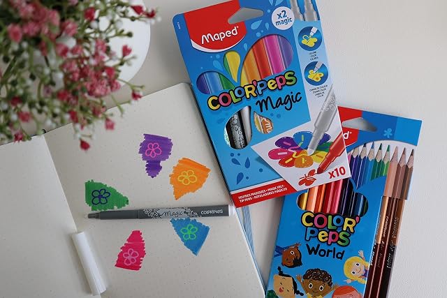 Foto 3 de 3 de Maped - Rotuladores para Niños - Color's Peps Magic - 10 Rotuladores de Punta Media - Incluye 2 Reveladores