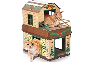 Shappy Christmas Cardboard Cat House: A Festive Treat for Feline Friends