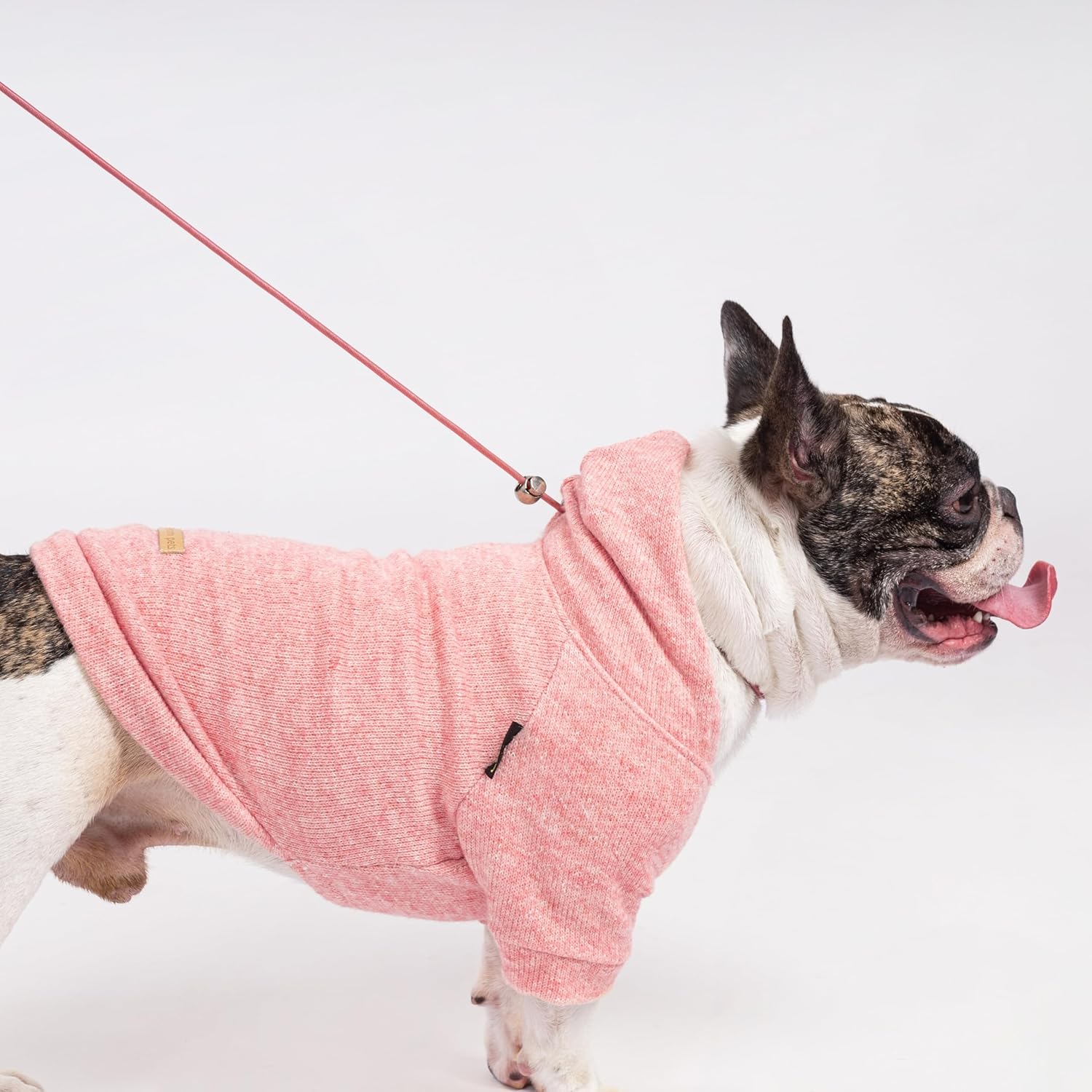 Fitwarm Knitted Dog Hoodie Sweater, Winter Clothes for Small Dogs Boy Girl, Lightweight Pet Sweatshirt, Heather Pink, XL