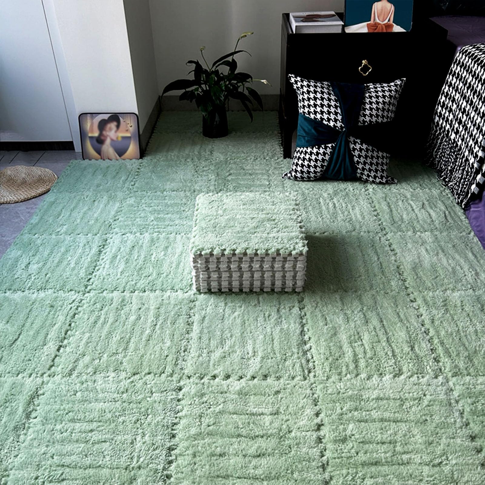 Tapis de sol en mousse emboîtable multicolore puzzle 60 pièces