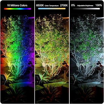 RGBCW LED Floodlight Outdoor 100W,Smart Colour Changing Wall Washer with APP Control/Music Sync/Timer/Dimmable/1000W Equivalent/IP66 Waterproof Disco Light for Party,Garden,Halloween,Xmas [Energy Class E]