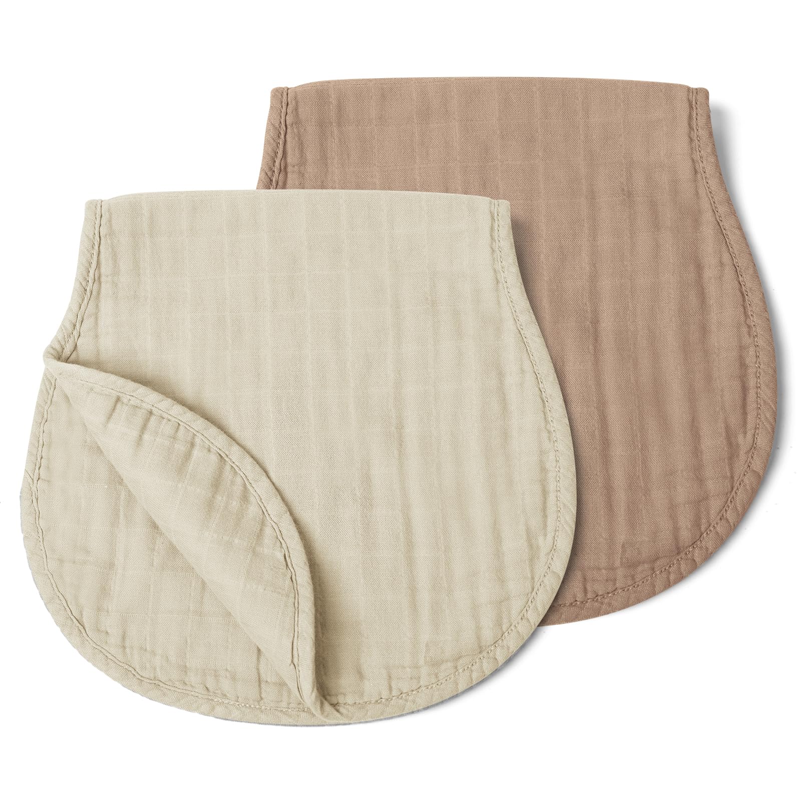 haakaa Muslin Burp Cloths for Baby, 100% Organic Cotton, Large 22.8''x11.4'', 2pcs