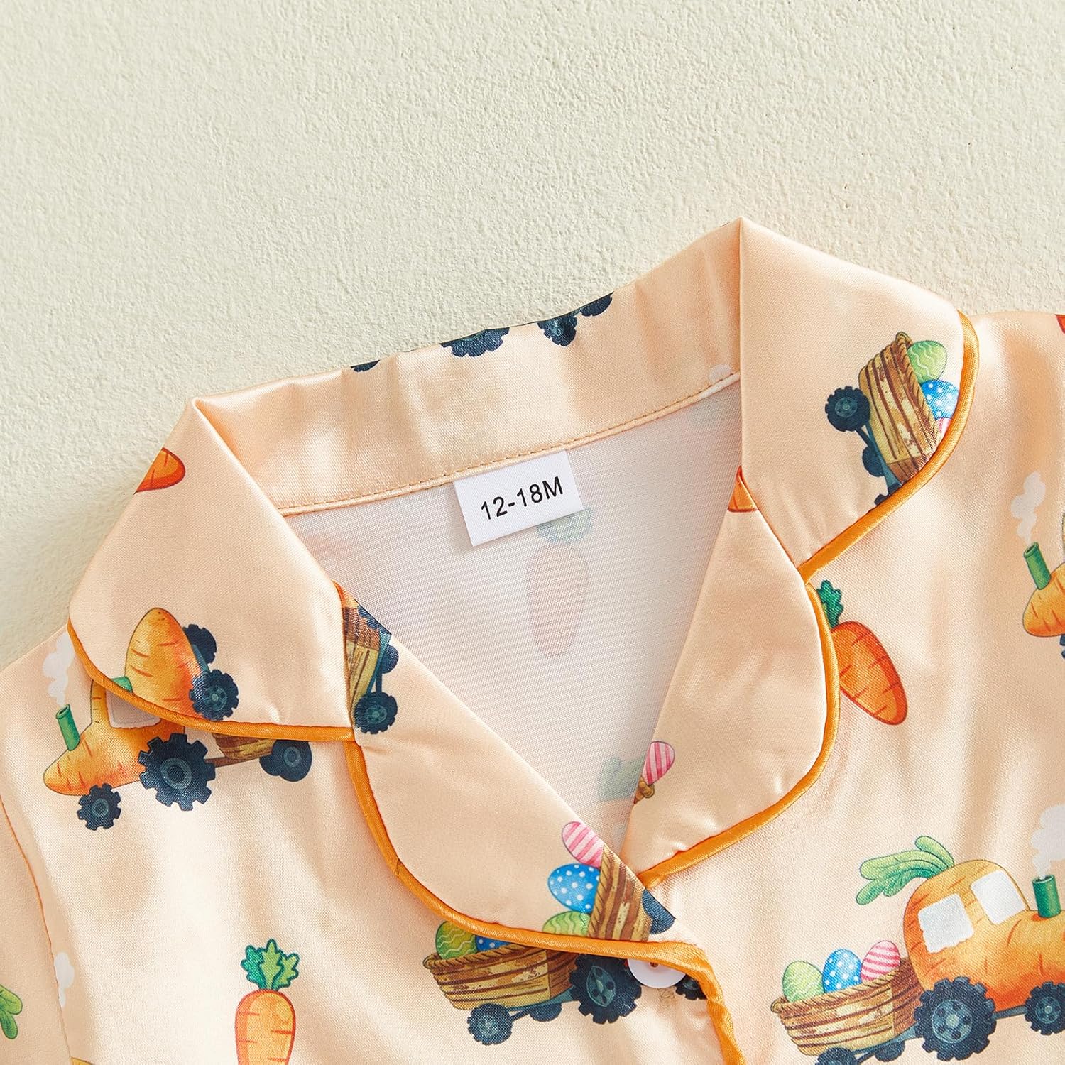 Kuriozud Kids Toddler Boy Easter Pajamas Short Sleeve Button Down Shirt Top and Shorts 2pcs Pjs Sets Sleepwear - Image 6