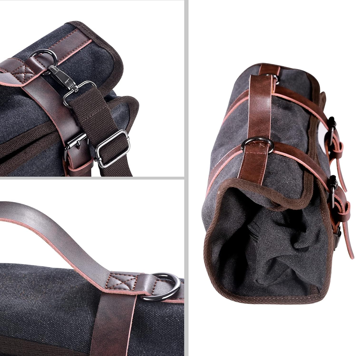 Portable Bartender Bag Travel Bartender Bag Canavs Bar Kit Bag for Carrying Bar Tools Perfect Storage (Bag Only) (Bag without Tools) - Image 4