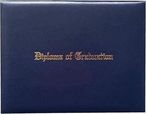 Miniatura 2 de Grad Days Cubierta de certificado impresa para diploma de graduación suave 8.5 x 11 pulgadas (azul marino)