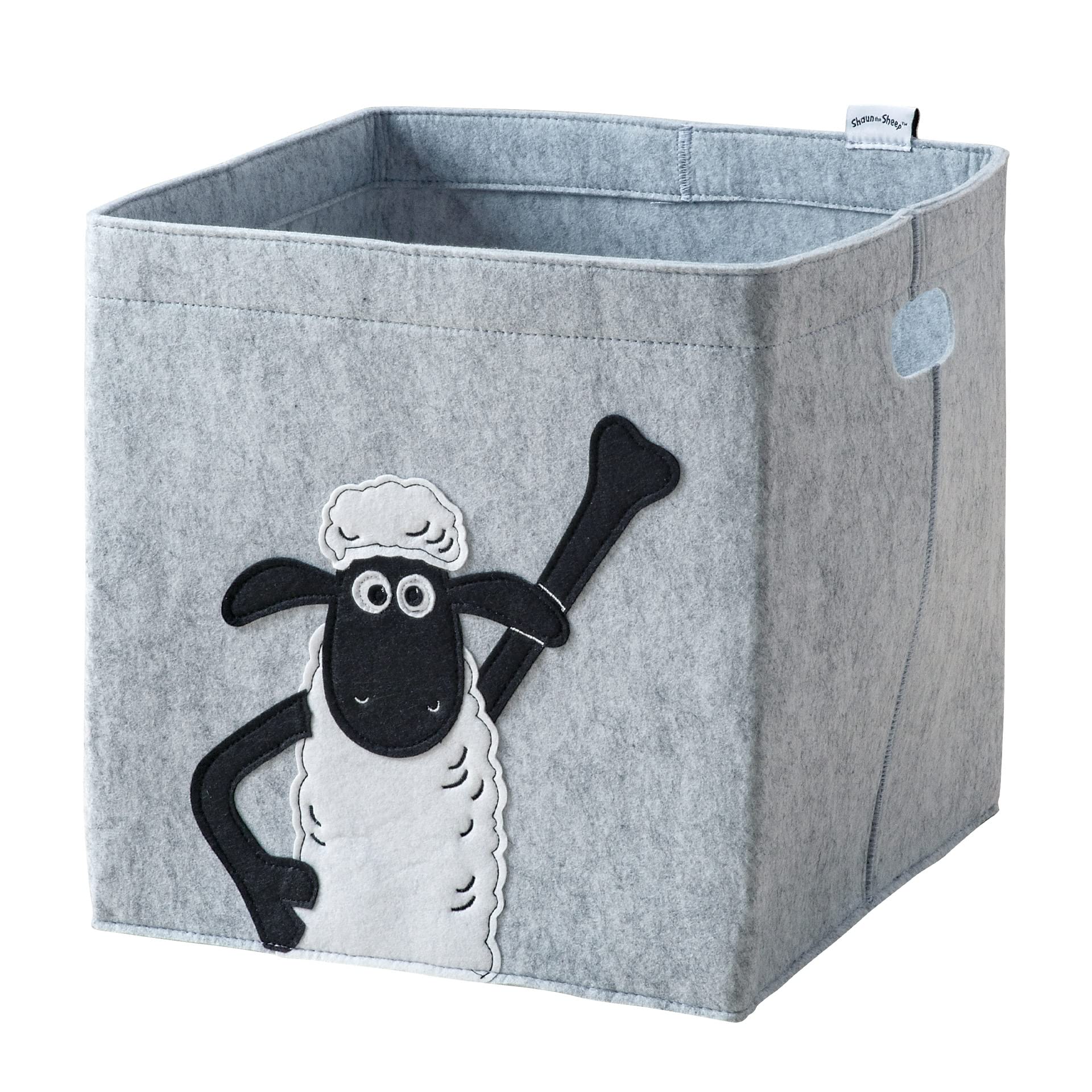 meets Shaun das Schaf Aufbewahrungsbox für Kinder – Filz-Box mit dem kultigen Schaf zum Verstauen von Spielzeug – 30 x 30 x 30 cm passend für klassische Würfelregale