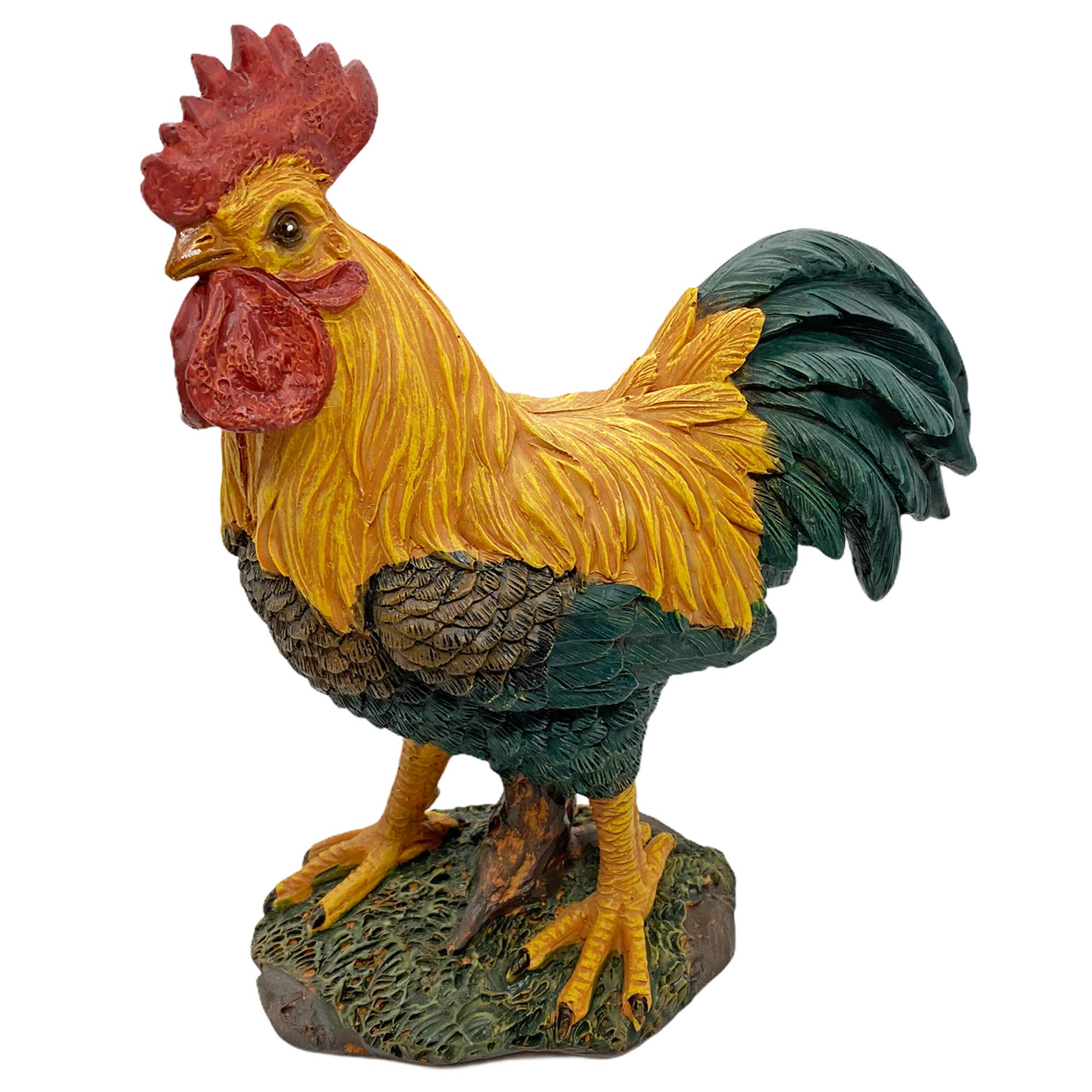 Cockerel Bird Garden Ornament Outdoor Rooster Statue Chicken Decoration