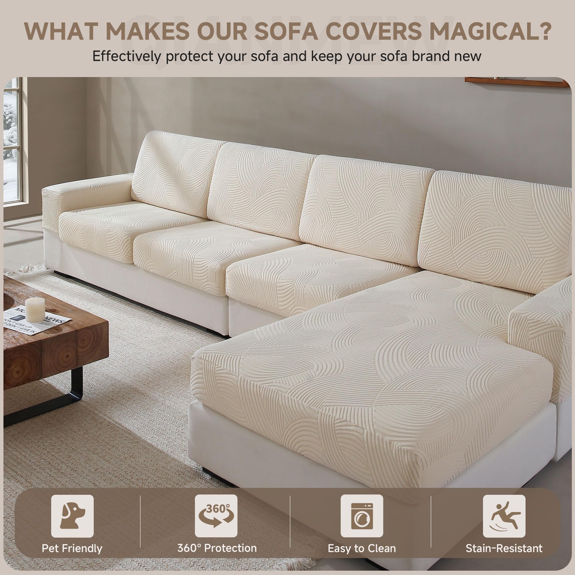 Capa De Sofá De Com Almofada Protetora De Sofá Antiderrapante De