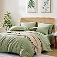 MUXHOMO 7 Pieces King Comforter Set, Soft Bed in a Bag King Size, All Season Bedding Set with Comforter, Flat Sheet, Fitted Sheet, Pillowcases & Shams, Burnt Orange