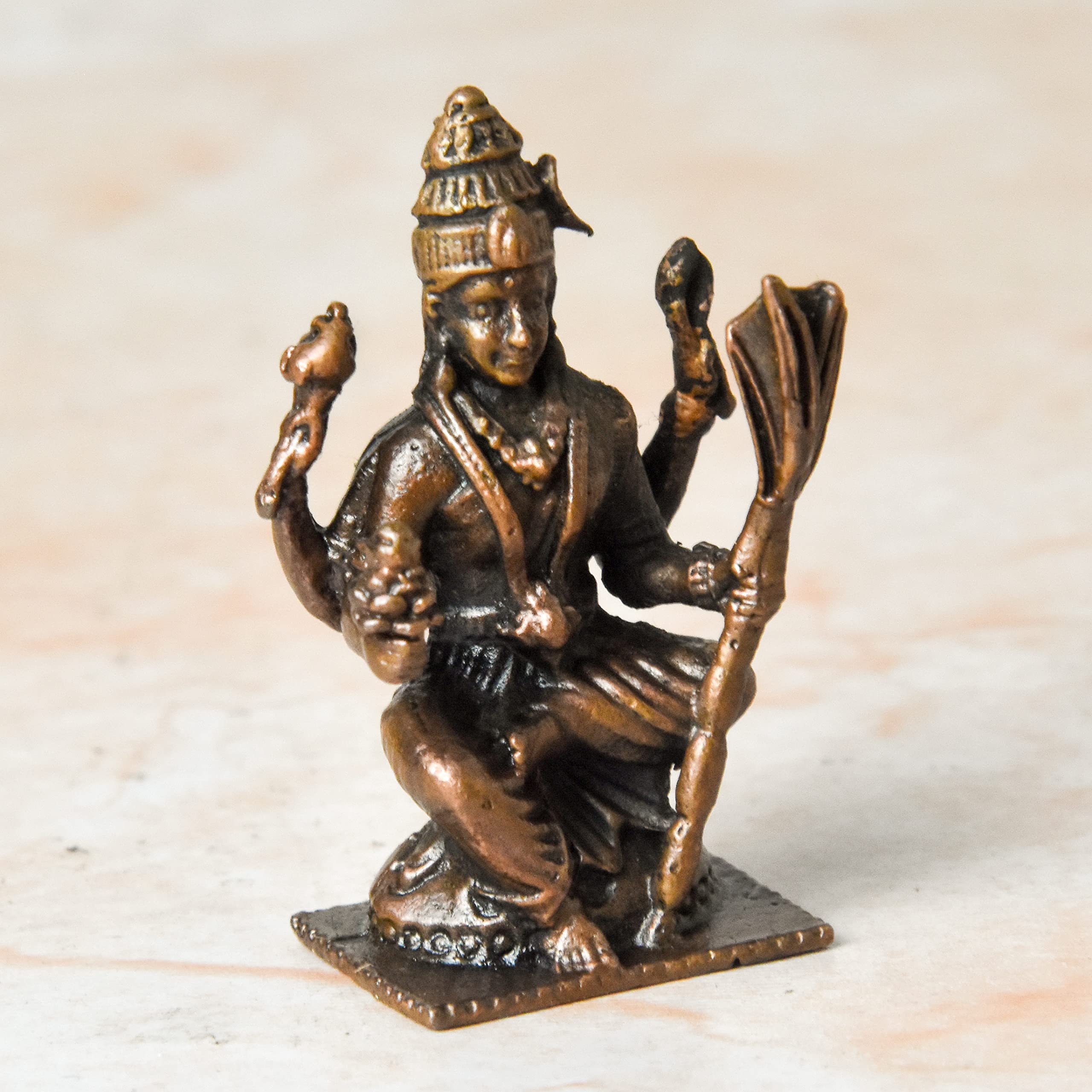 Copper Rajarajeshwari Idol - Handmade Antique Statue -5 Copper Rajarajeshwari Idol - Handmade Antique Statue -5