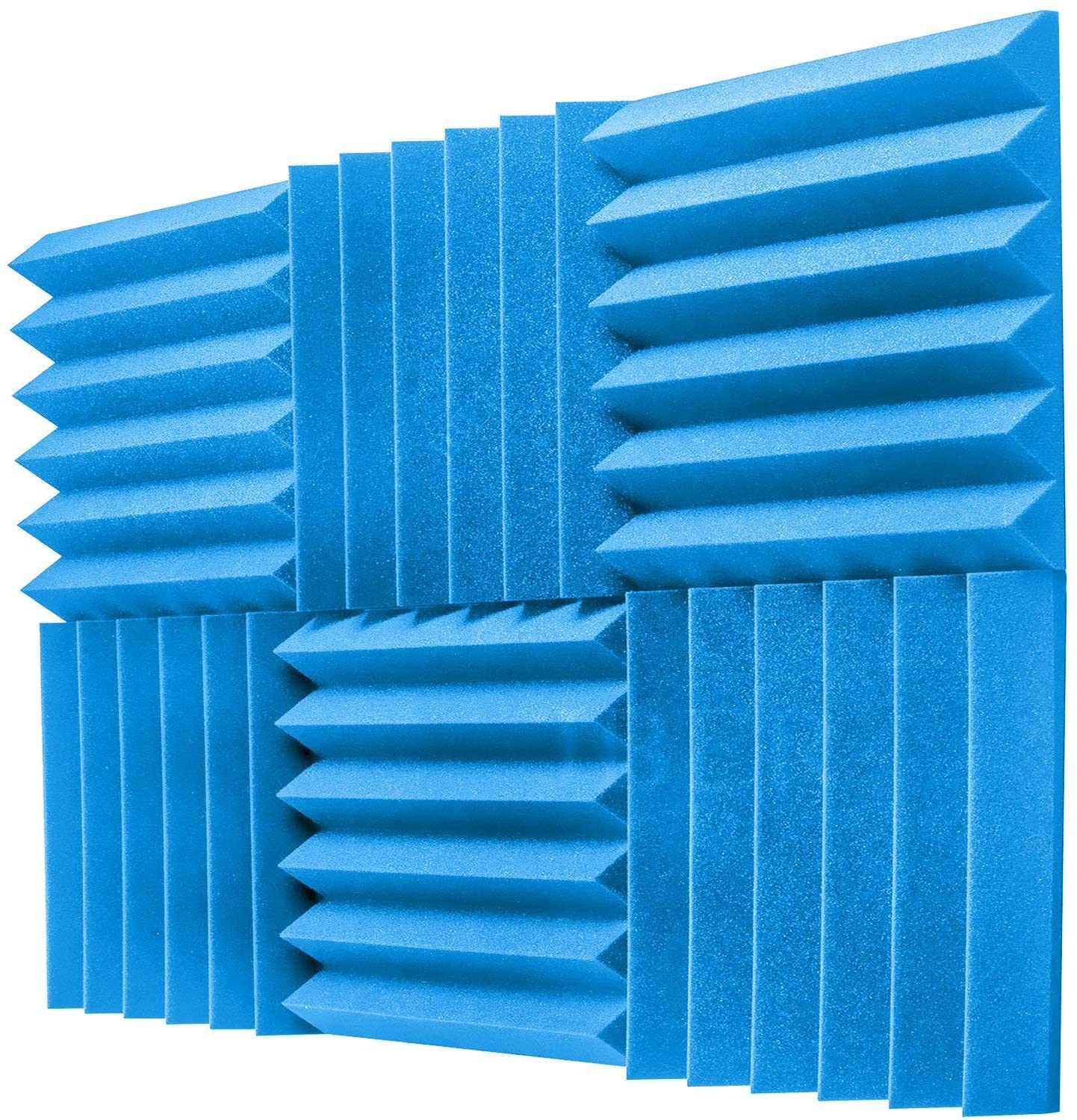 JBER Set Van 24 Antraciet Akoestische Panelen 5x30x30 Cm - Brandwerende En Geluidswerende Wandpanelen Van Wedgeschuim Voor Studio's