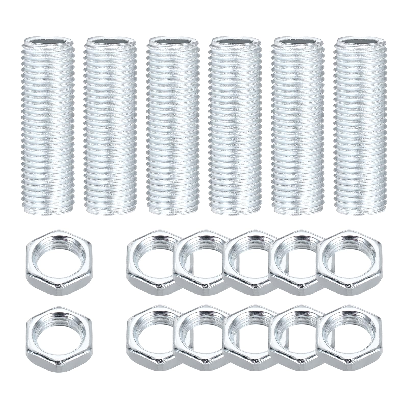 sourcing map Lamp Pipe Nipples Kit with Lock Nuts M14x1.5 6Pcs 45mm โ image 1