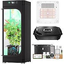 VGrow All-in-One Smart Grow Box, Professional System with Samsung LM301H EVO Grow Light, Advanced Circulation &amp; Ventilation System, Irrigation, Nutrient, Magnetic Window for Indoor Hydroponics