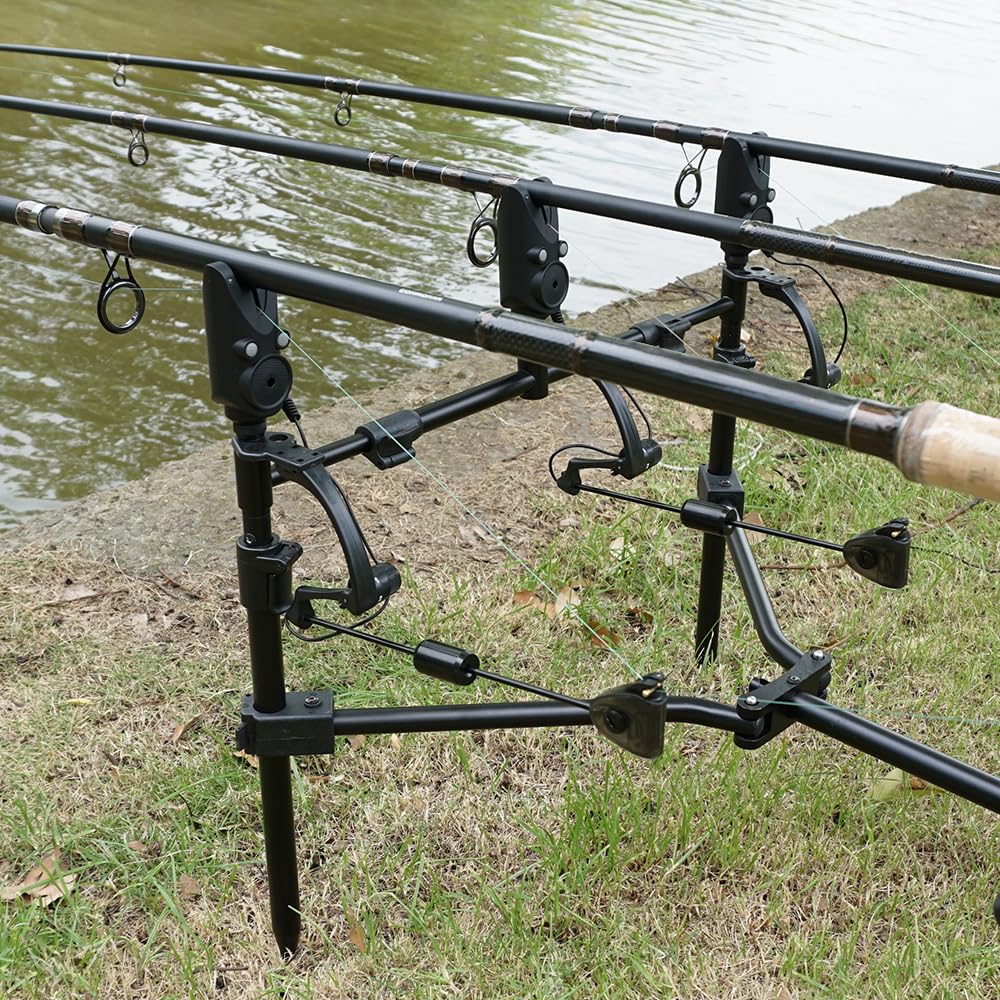 Hirisi Tackle Alarme de pêche à la carpe sans fil étanche avec lumières LED, volume réglable et sensibilité - Détecteur de touche avec radio