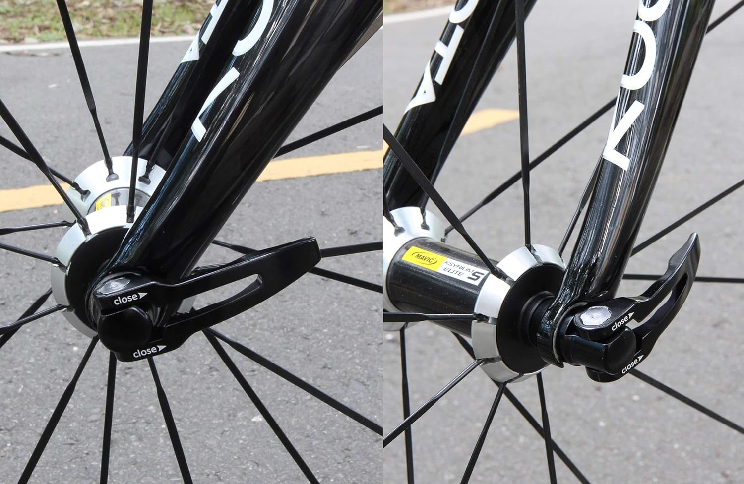 Cyclocross Gravel Mountain Bicycle MTB Quick Release F60-00AF QR Skewer Set 100/135mm O.L.D CRMO Axle for Front and Rear in Black