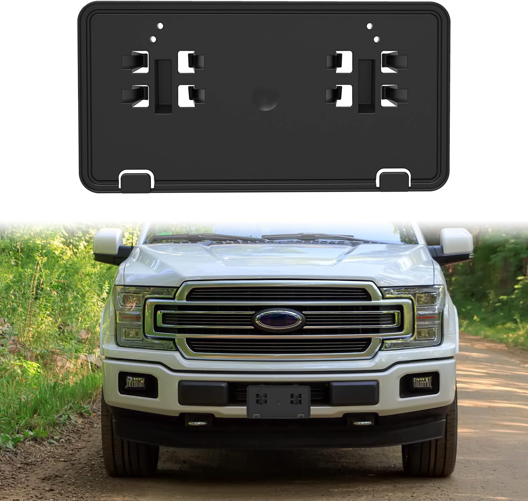 Kojem Bumper License Plate For 2015-2017 Ford F150 Front Bracket Mount Replacement For FL3Z-17A385-A